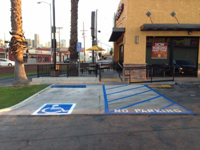 ADA Compliant concrete Parking stall